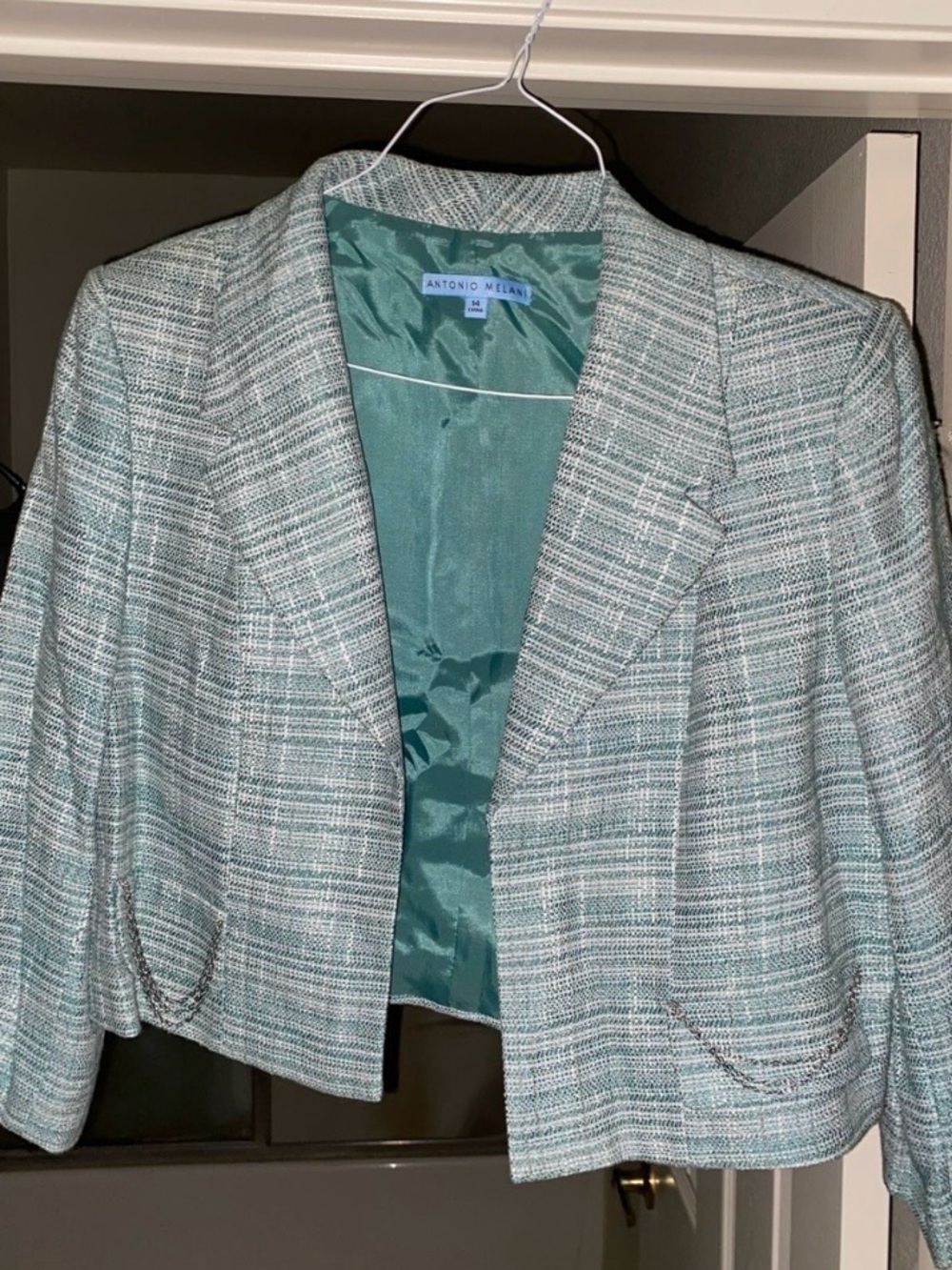 Antonio Melani NWT Cropped Tweed Blazer